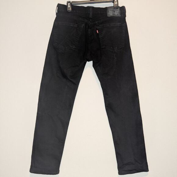 Levi's 505 Men's Classic Black Thick Denim Jeans Size 32W 30L - Picture 2 of 6